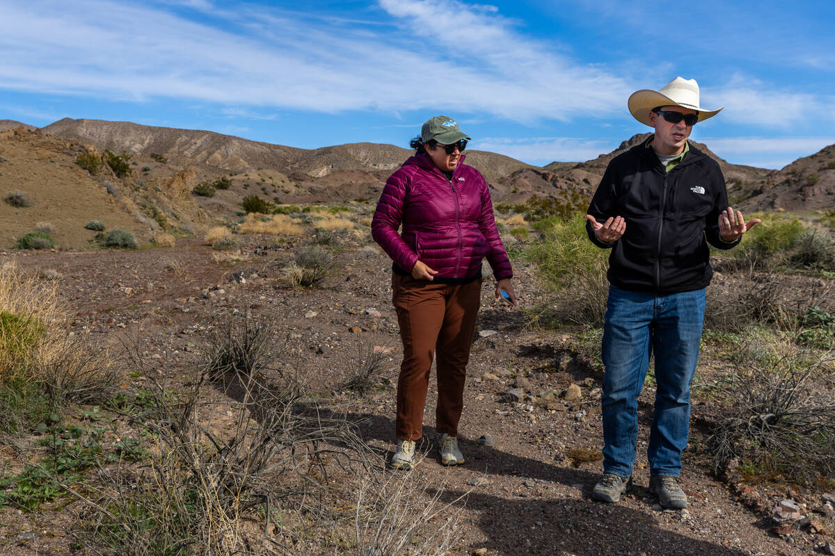 Naomi Fraga, the director of conservation at the California Botanical Garden, and Patrick Donne ...