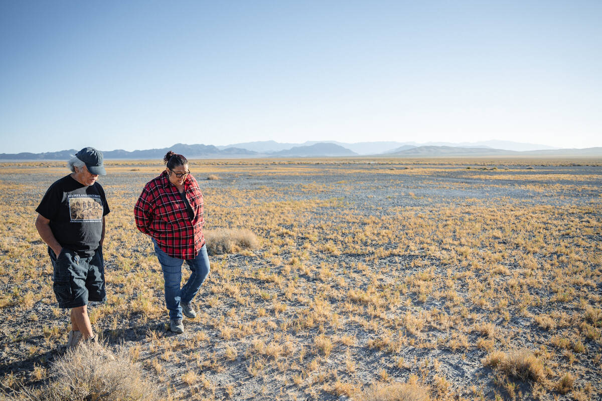 Ken Watterson Jr. (left), an elder of the Timbisha Shoshone Tribe, and the tribe's historic pr ...