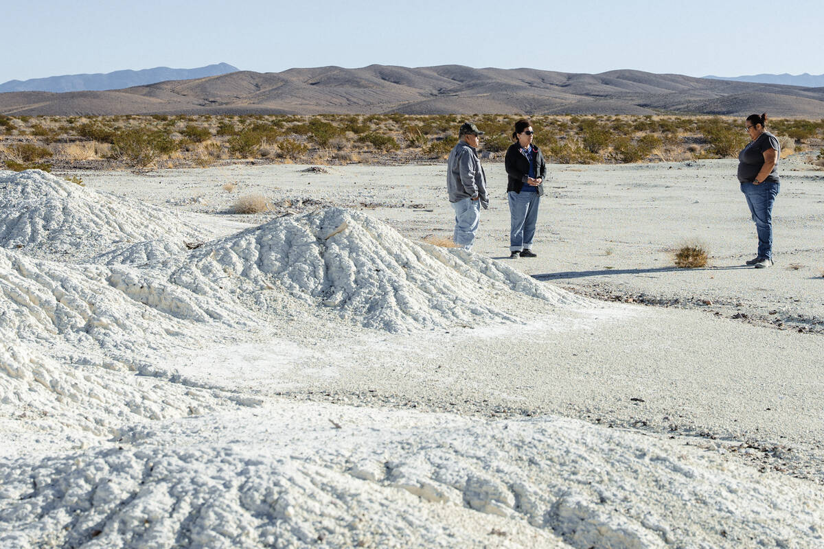 Elders of the Timbisha Shoshone tribe and their historic preservation officer Mandi Campbell wa ...