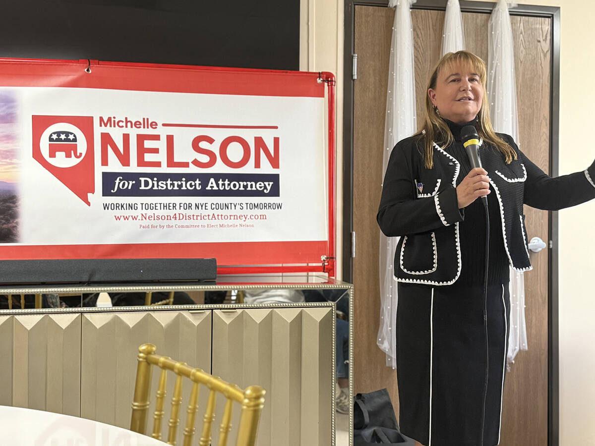 Chief Deputy District Attorney Michelle Nelson has announced her candidacy for Nye County distr ...