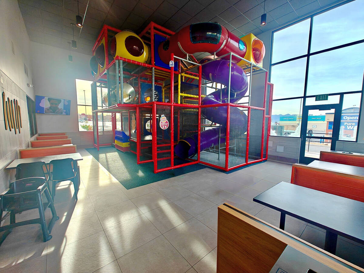 The newly renovated Burger King in Pahrump features a play space for families and children to e ...