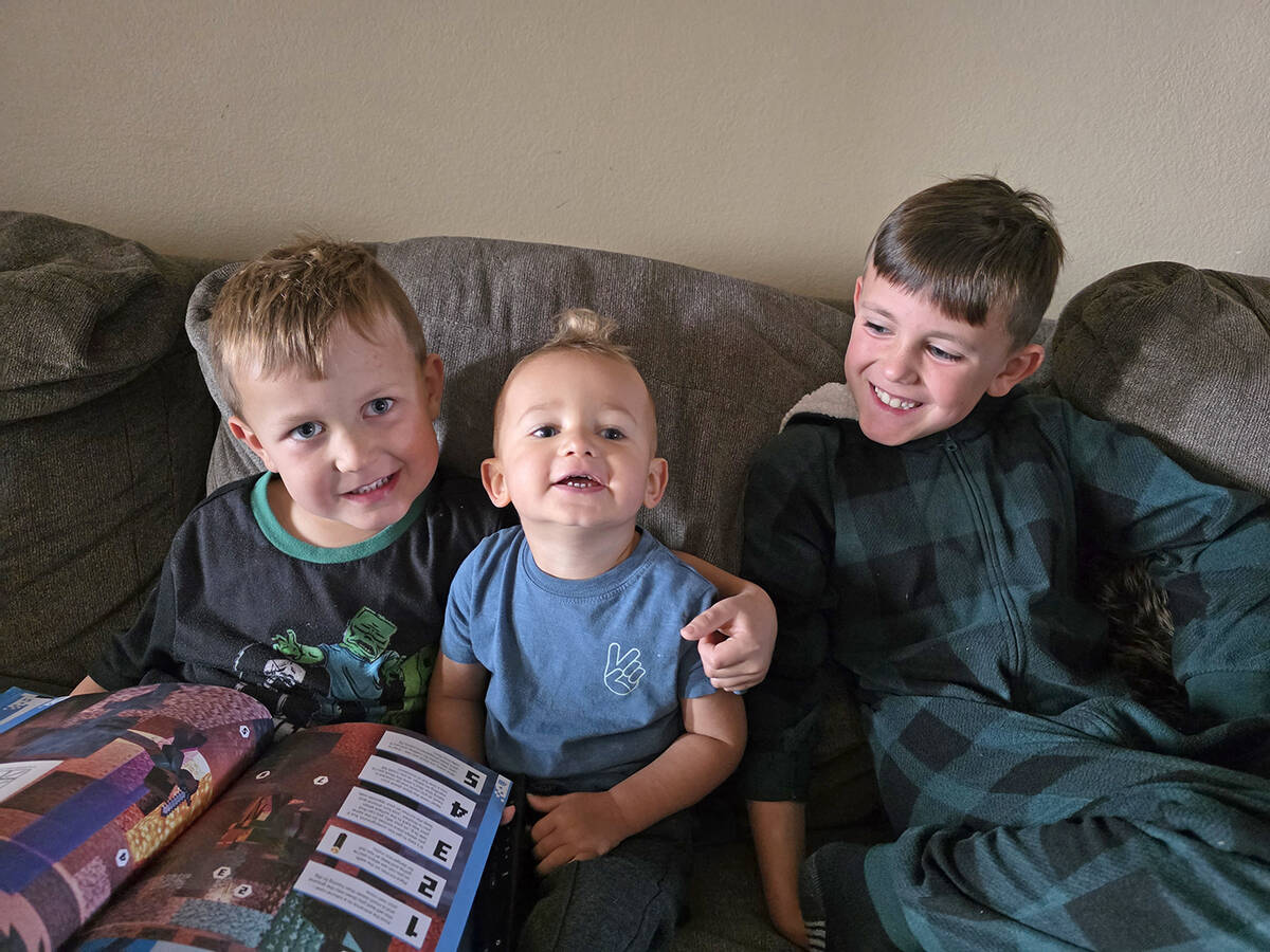 Benjamin and Logan are doting older brothers to Mason, a two-year-old Pahrump resident who is i ...