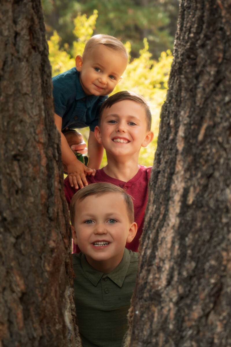 From top to bottom are Shannen and Billy Burke's three sons, Mason, Benjamin and Logan. (Berkle ...