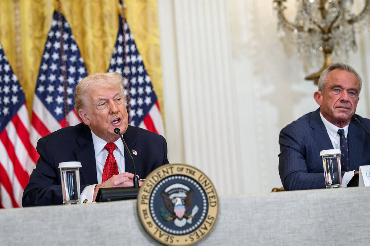 President Donald Trump speaks about the Rural Health Transformation Program during a Jan. 16 ev ...