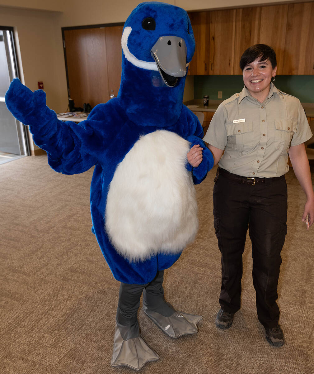 Puddles, the official Blue Goose mascot of the National Wildlife Refuges, will be at Junior Ref ...