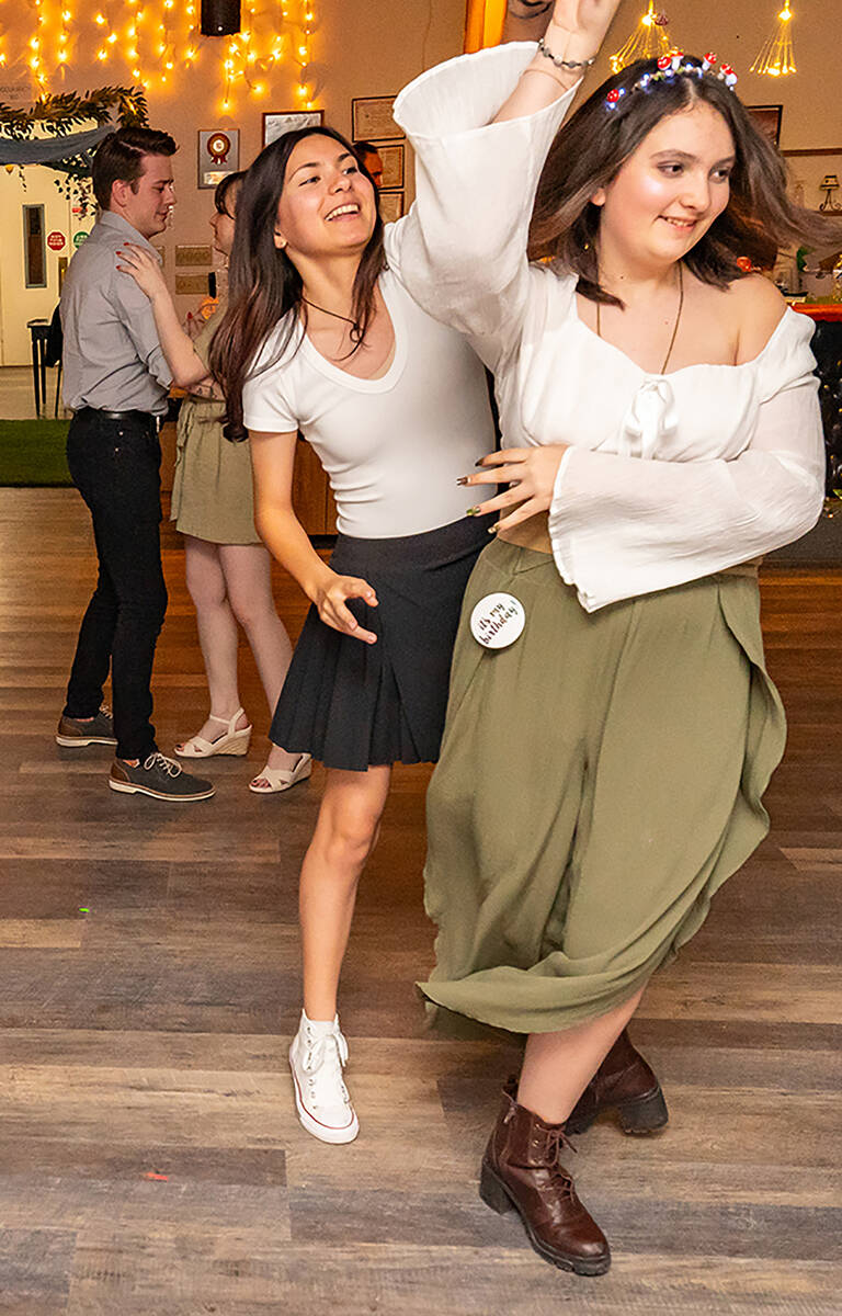 Twice a year the Pahrump Moose Lodge transforms into a dance hall for the homeschooled teens of ...