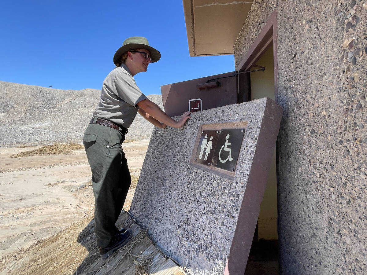 In 2022, a flash flood pushed a section of the wooden boardwalk against a Death Valley National ...