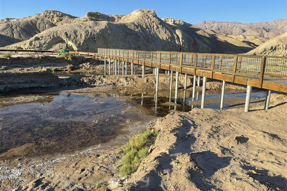 Death Valley National Park announced Wednesday, Feb. 11, 2026, the reopening of Salt Creek Boar ...