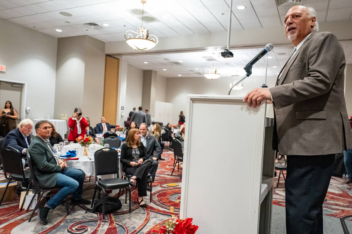Lt. Gov. Stavros Anthony spoke at the Nye County Republican Central Committee’s Trump-Reagan ...