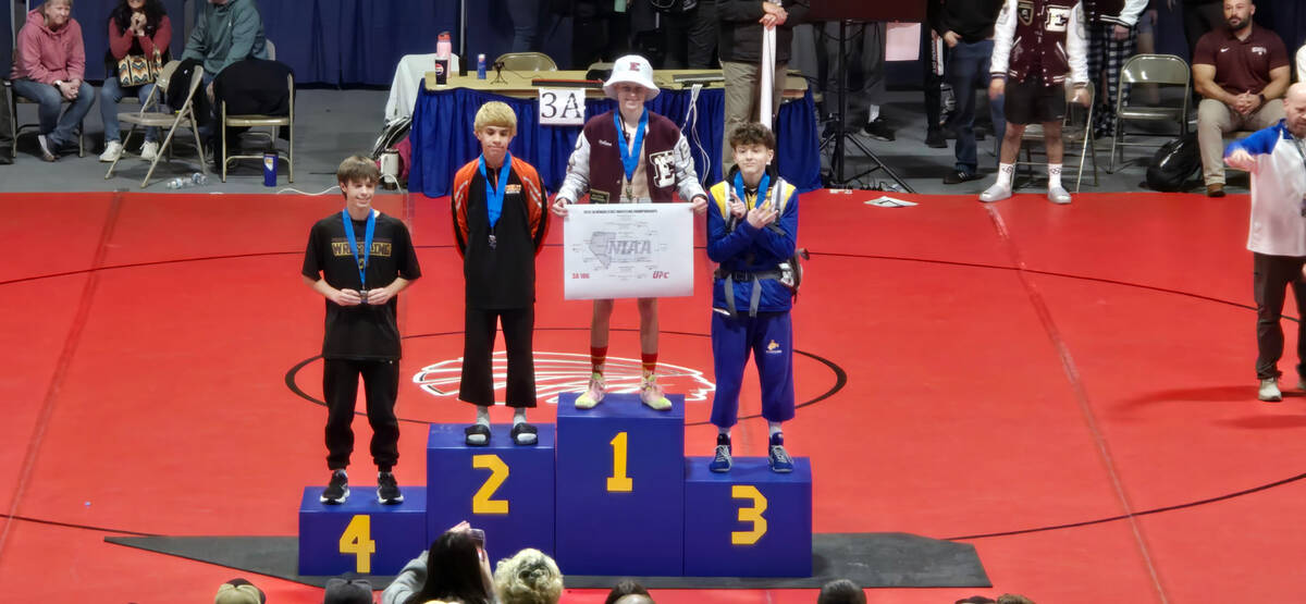 PVHS's Timothy Stutzman took 4th place overall in the Class 3A 106 pound individual Nevada Stat ...
