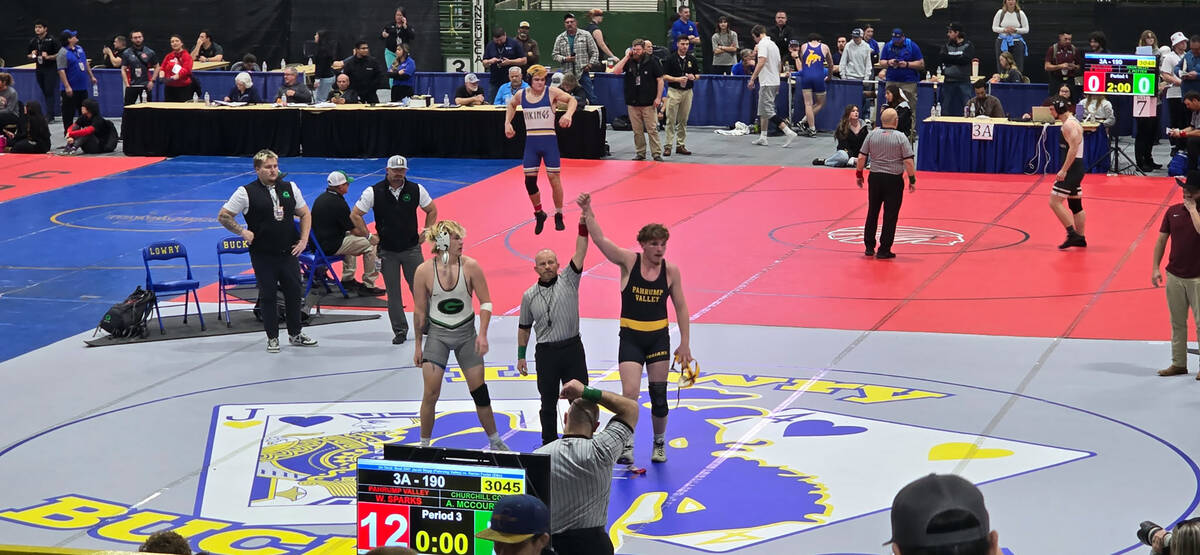 Sparks won his match against his opponent from Churchill County up north in Winnemucca during t ...