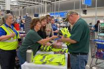 The Nye County Sheriff's Office hosted a safety-gear giveaway on Monday, Feb. 23 inside Walmart ...