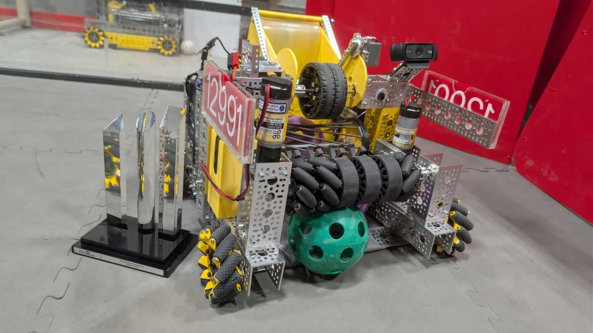 A robot used during by the Awkward Silence Robotics program during this season. (Jennifer Riend ...