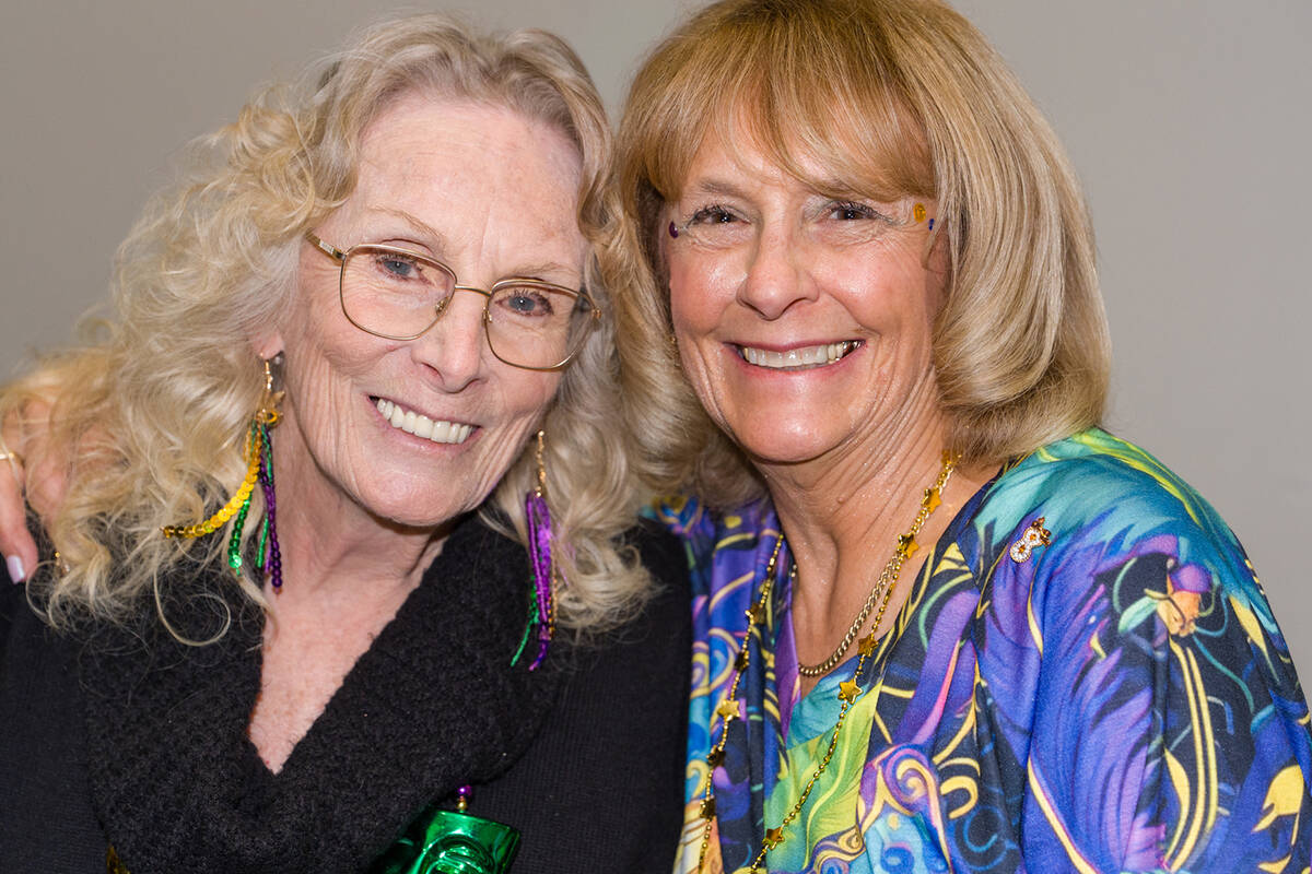 Soroptimist International Pahrump Valley member Paula Elefante poses with club president-elect ...