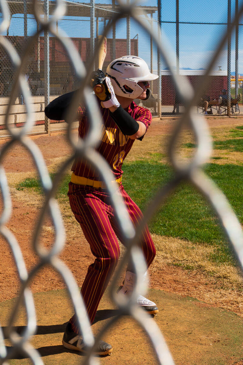 Pahrump Valley High School senior Ben Cimperman was on fire at the plate going 4/5 while drivin ...