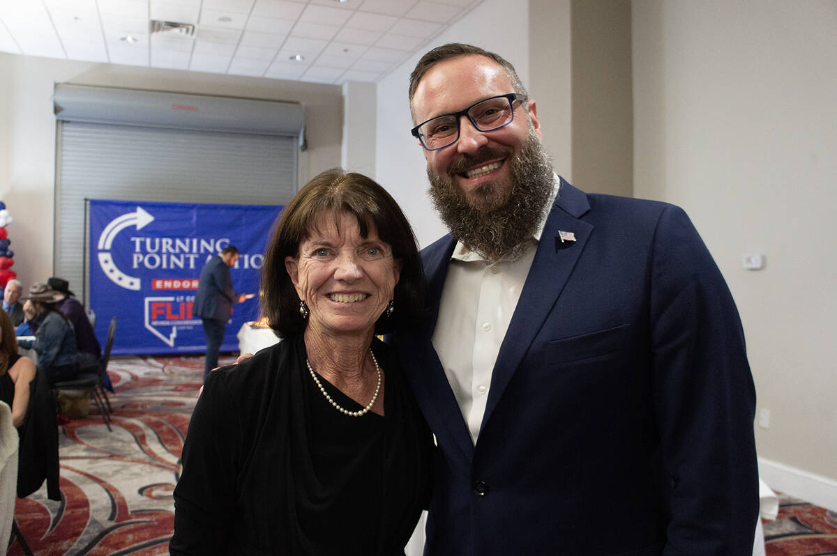 Nevada Senate Minority Leader Robin Titus and Nevada Assembly Minority Leader Gregory Hafen II ...