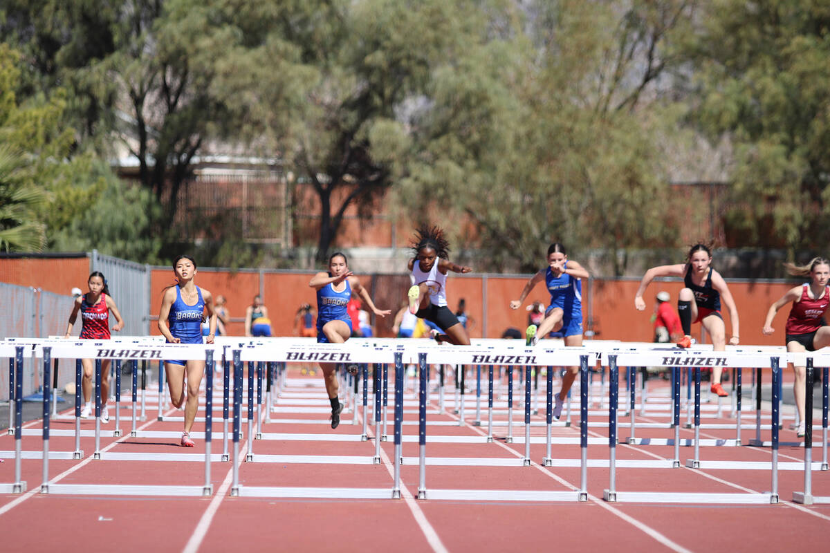 Pahrump Valley High School senior Diona Nixon highlighted the hurdle events, running 18.13 in t ...