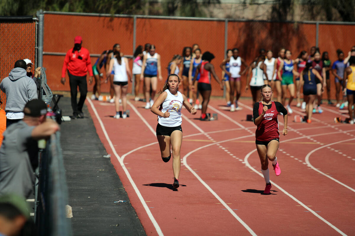 Pahrump Valley High School sophomore Cindal Monahan competed in three sprint races, finishing 1 ...