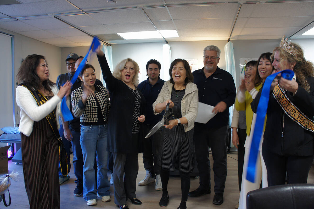 Friends, family, community members and the Pahrump Valley Chamber of Commerce were all present ...