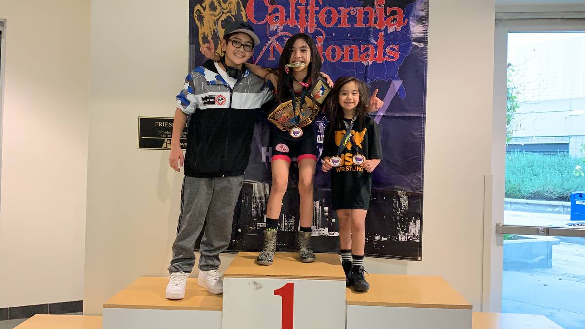Mika Yoffee stands proud on the podium following the California Nationals as a youth. (Marianne ...