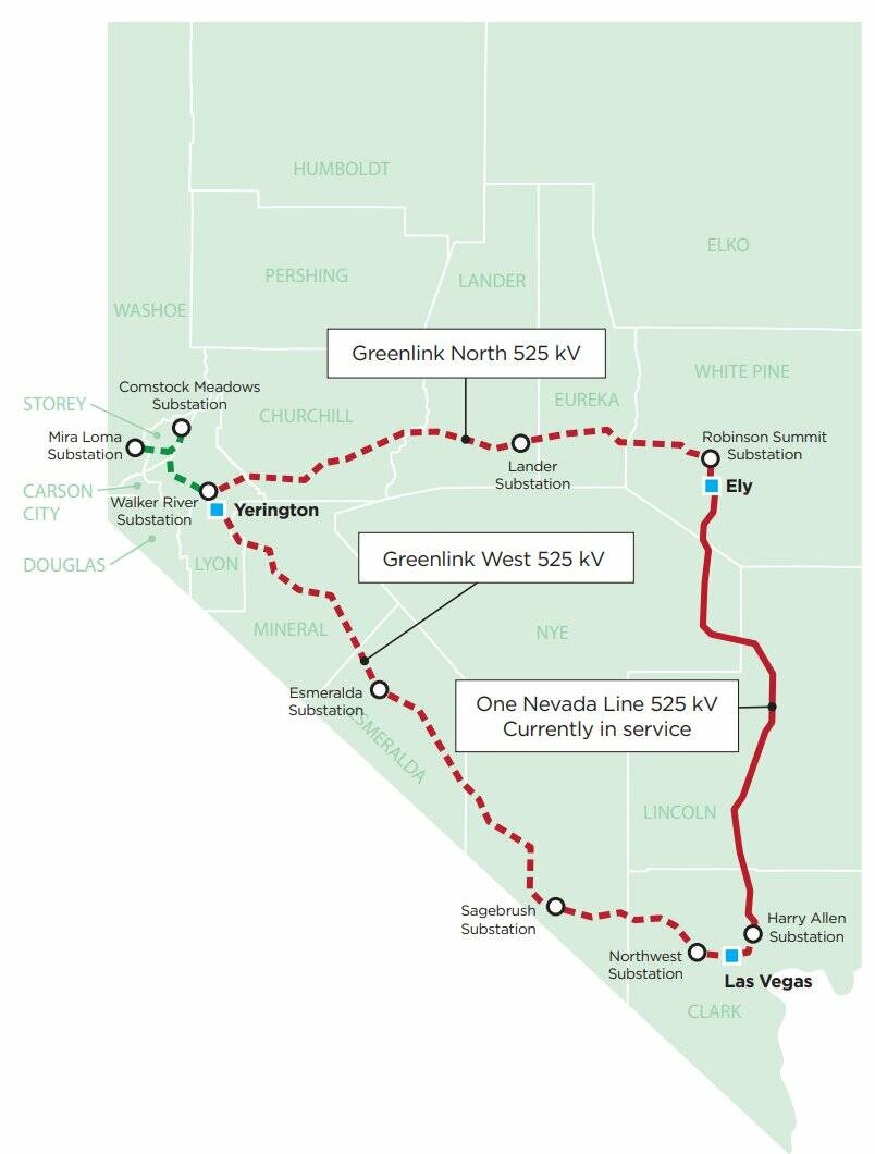 Current construction of the Greenlink West Project is north of Cold Creek Road, with one crew w ...