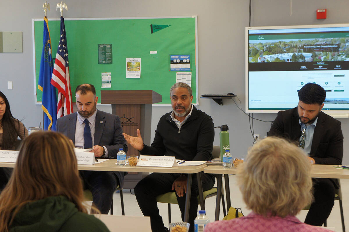 During the roundtable with Congressman Steven Horsford, a wide variety of topics were discussed ...
