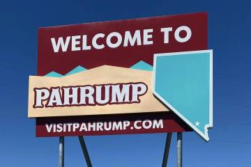 The town of Pahrump has recently updated its "Welcome to" and "Thank You for Visiting" signs, w ...