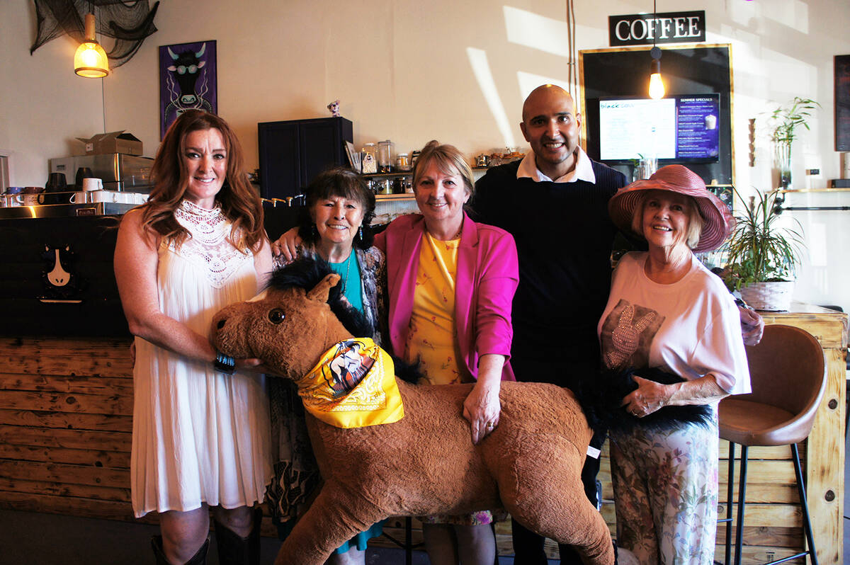 (From left to right) Vanessa Fernandez of Southwestern Wilds, Nye County Democratic Party Direc ...