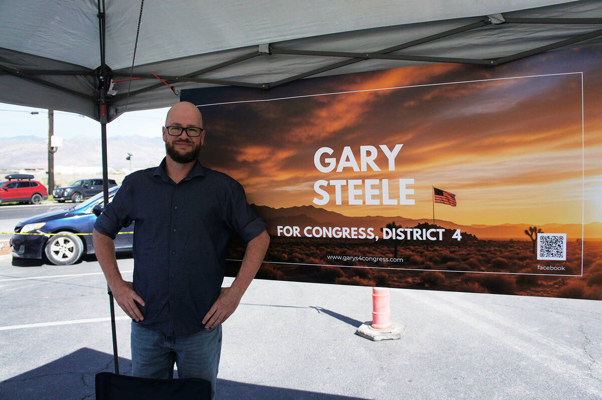 Candidate for Nevada’s 4th Congressional District Gary Steele at the G-Con All Candidate Meet ...