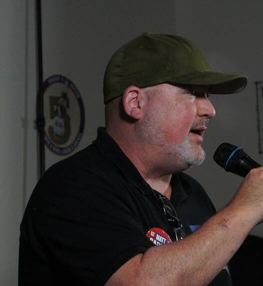 Republican District 5 Nye County commissioner candidate Matt Sadler at the G-Con debate on Satu ...