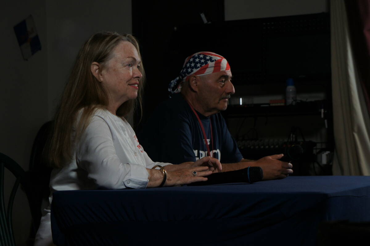 Republican District 4 Nye County commissioner candidate Debra Thomas at the G-Con debate on Sat ...