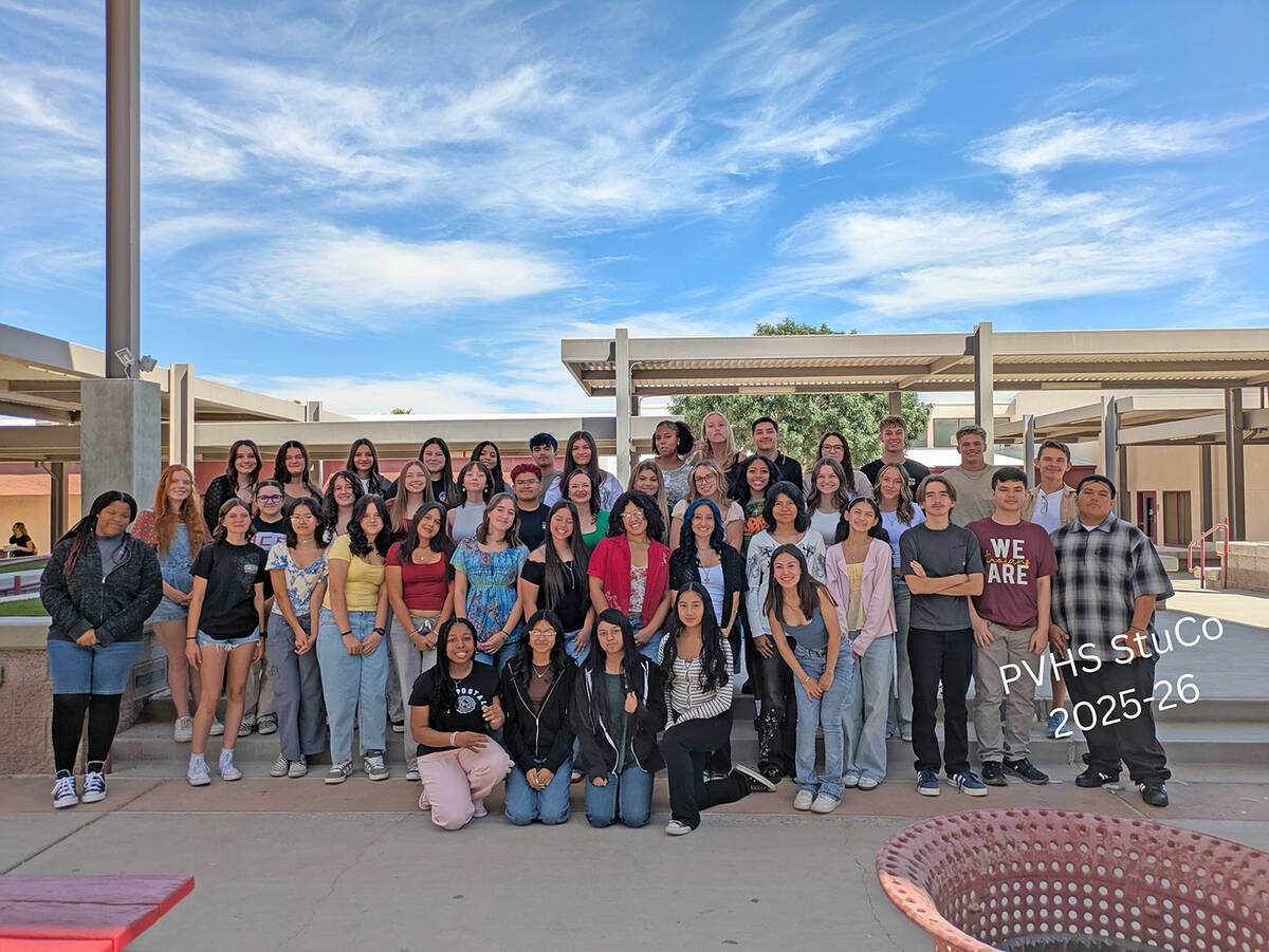 The Pahrump Valley High School Student Council recently received a $10,000 donation from Desert ...