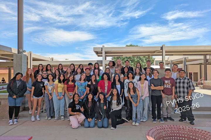 The Pahrump Valley High School Student Council recently received a $10,000 donation from Desert ...