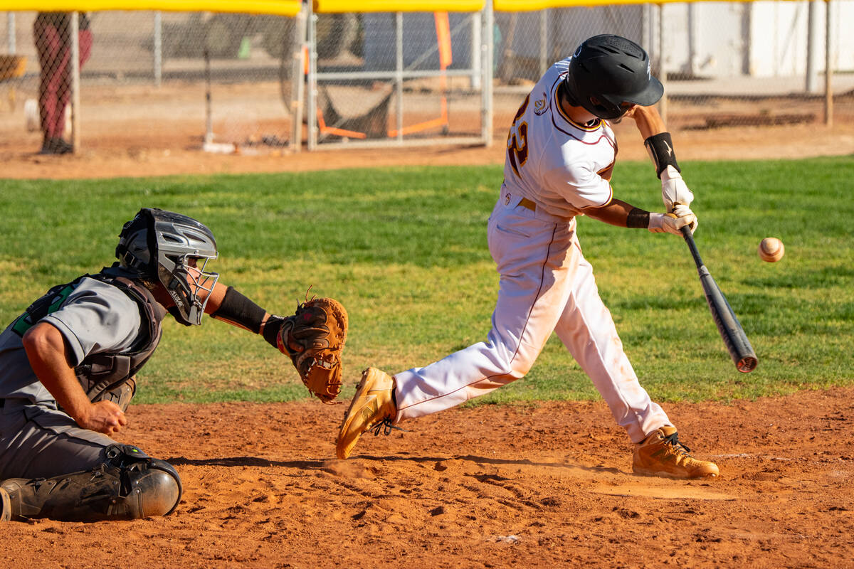Pahrump Valley High School junior Tony Whitney went 1-4 at the plate, belting in two RBI's whil ...