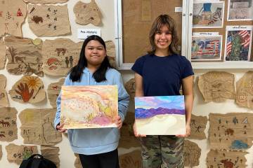 Pahrump Valley High School 11th grader Mikayla Pasion and 9th grader Marely Gomez were named as ...