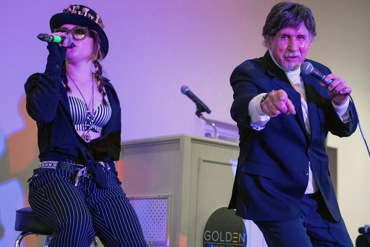 John Michael Ferrari and Sophie Love, managed by Pepper Jay, provided live entertainment for th ...