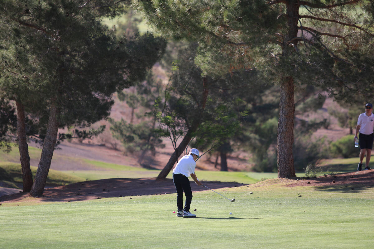Rosemary Clarke Middle School boys golf sixth-grader Kroi Ryan plays in his first ever tourname ...