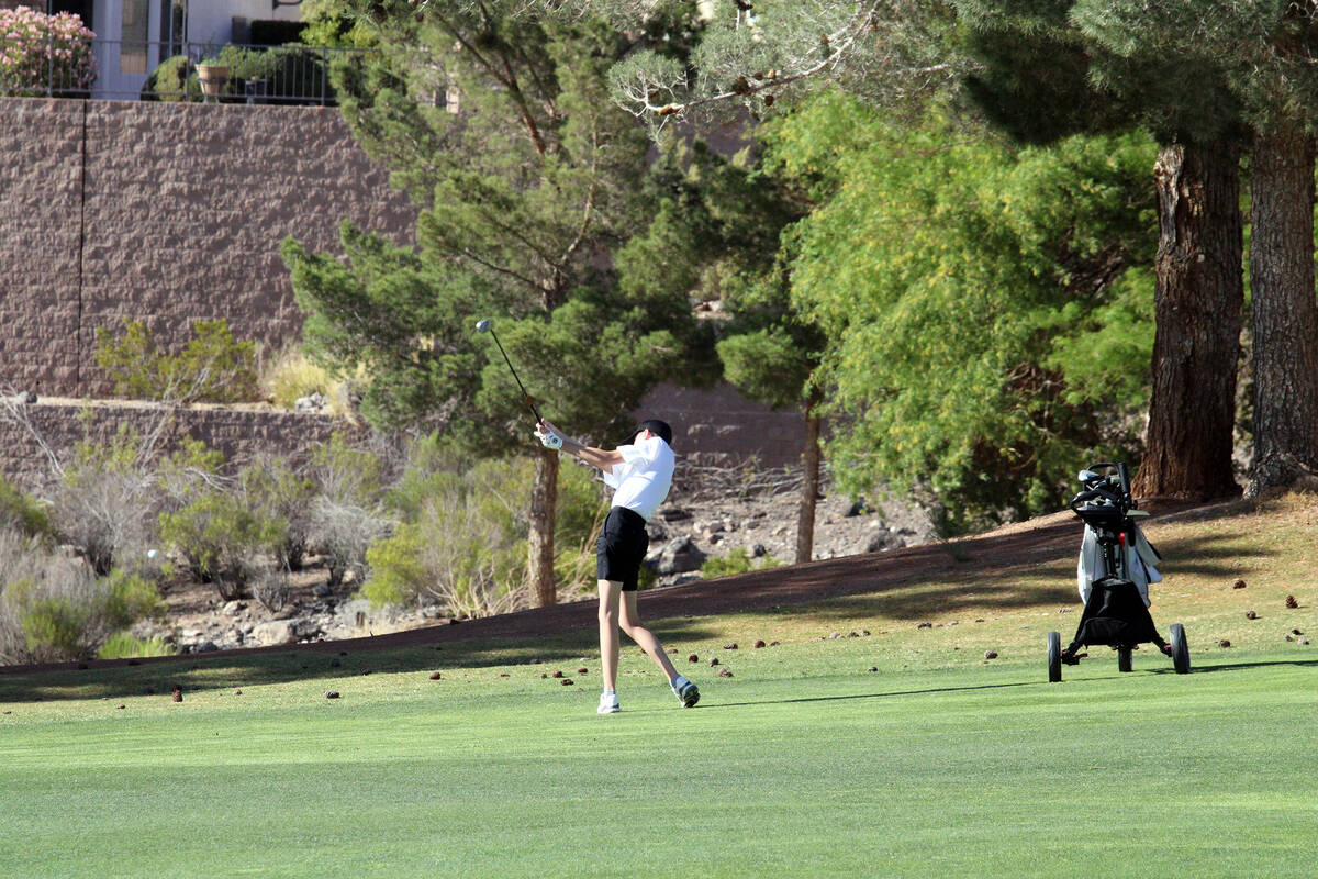 Rosemary Clarke Middle School seventh-grader Zachary Moore tees off onto the Concord course at ...