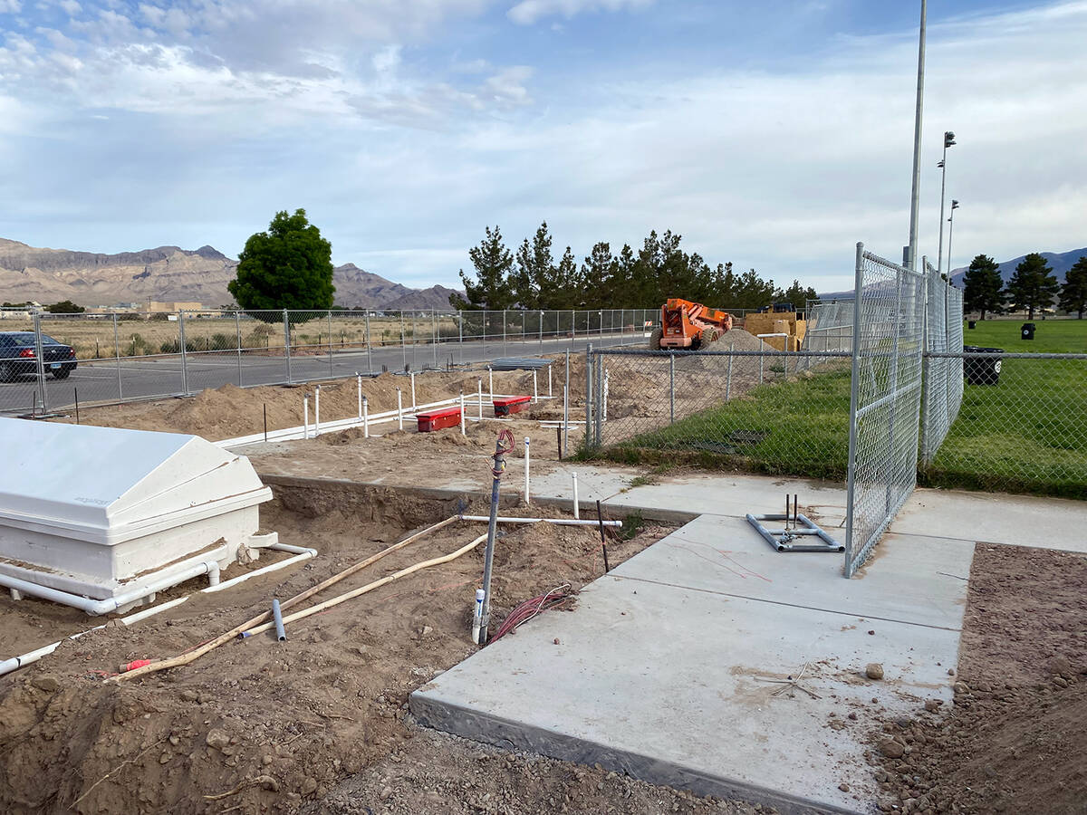 Pahrump splash pad now under construction