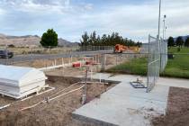 Simkins Park has been the site of construction over the past few weeks, with the chemical tanks ...