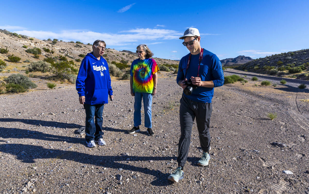 (From right) Mason Voehl, executive director of Amargosa Conservancy, Carolyn Allen, Amargosa V ...