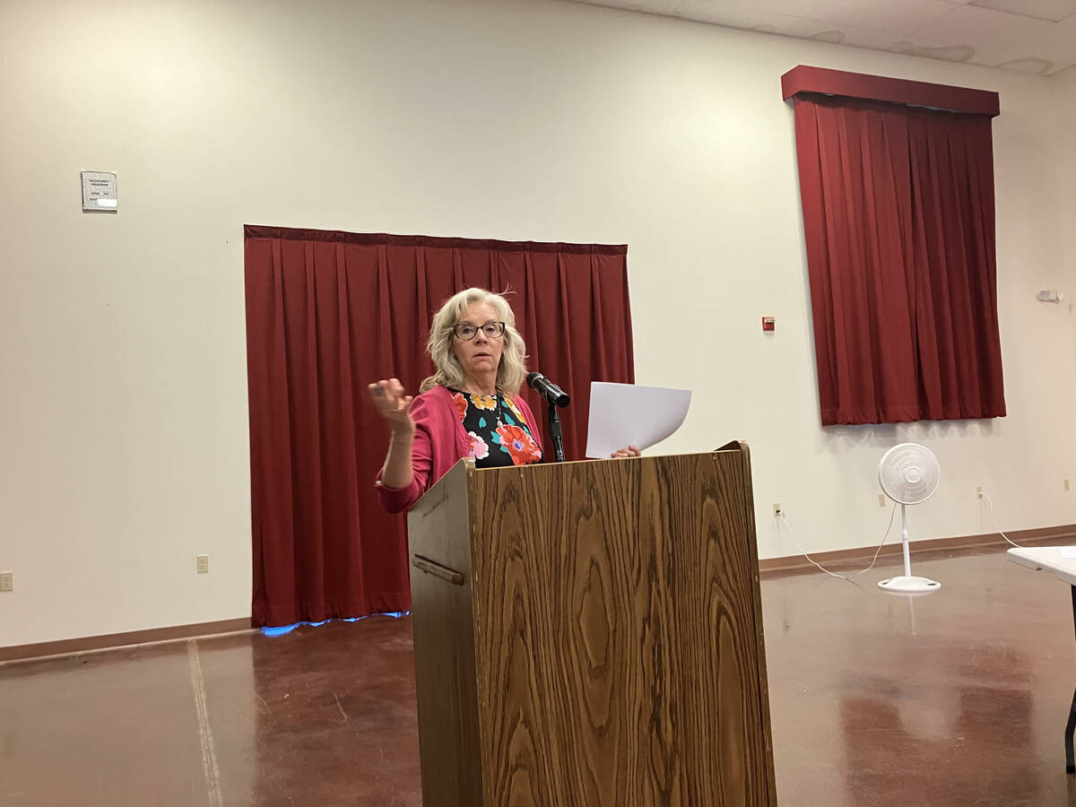 Teresa Sullivan of Beatty says heavy traffic on the two-lane Highway 95 creates outrageous safe ...