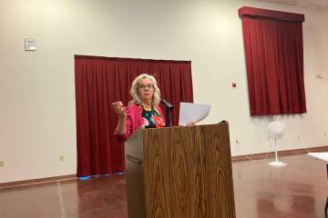 Teresa Sullivan of Beatty says heavy traffic on the two-lane Highway 95 creates outrageous safe ...