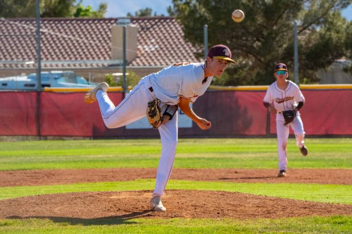 Pahrump Valley High School junior Samuel Mendoza tossed six strong innings against The Meadows ...