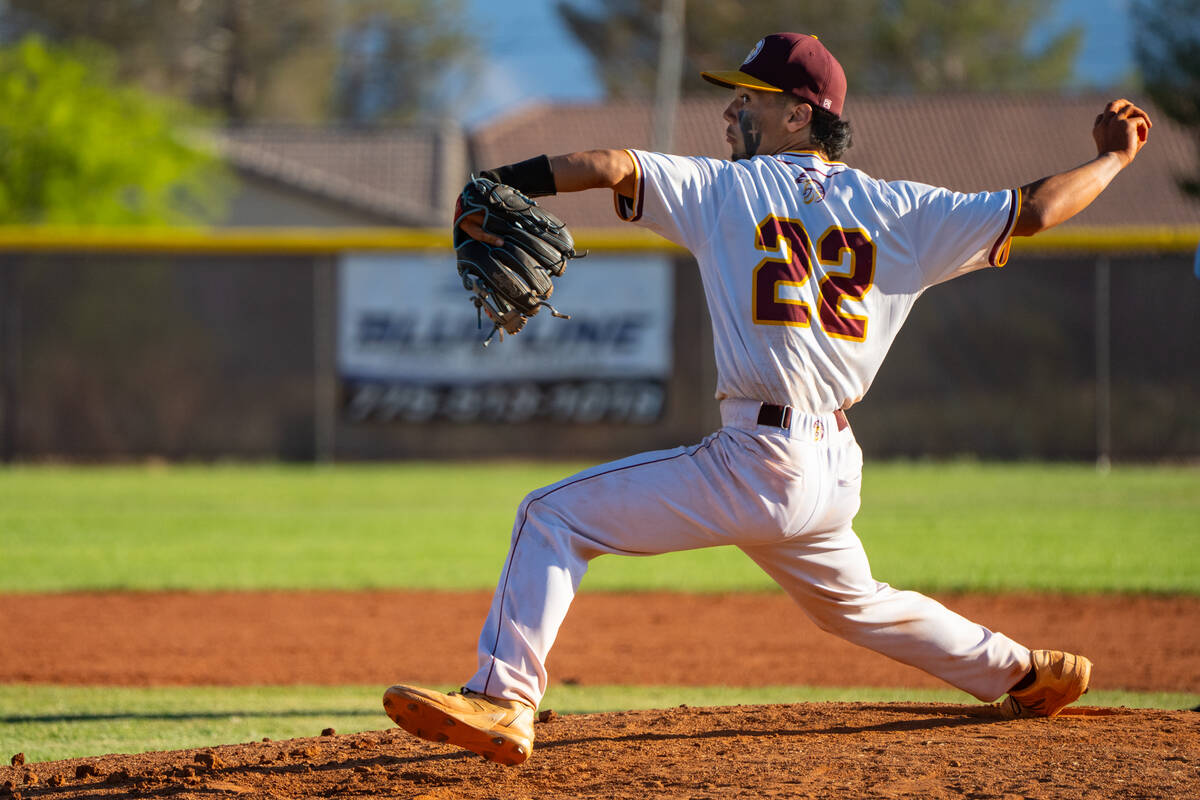 Pahrump Valley High School junior shortstop/pitcher Tony Whitney entered the top of the 7th inn ...