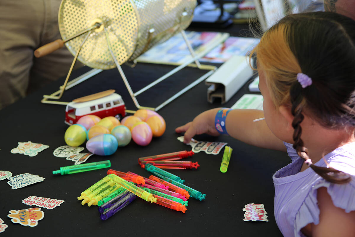 There were over two dozens booth set up at Petrack Park for the Community Easter Picnic's Egg S ...