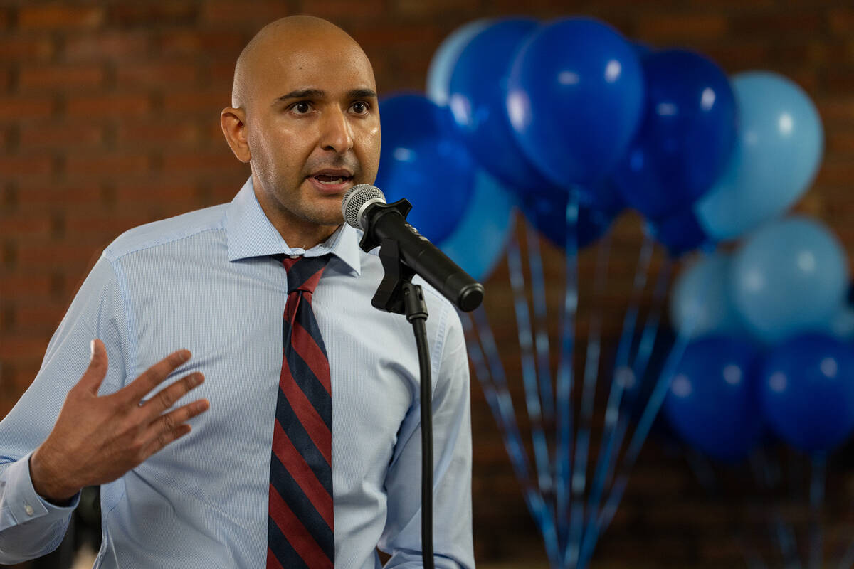 Democratic candidate for Assembly District 36, Jon Penn Junejo, spoke about his campaign during ...