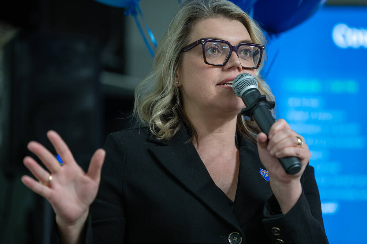 Washoe County Commissioner and Democratic gubernatorial candidate Alexis Hill spoke again in Pa ...