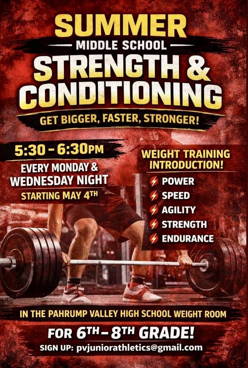 Offered for students in 6th to 8th grade, the PVJA summer strength and conditioning program wil ...