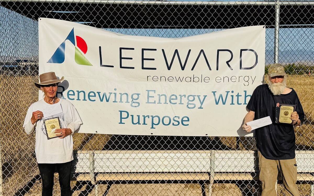 Amargosa Days runner-up champion Lawrence Workman and second-place division two winner, Helen M ...